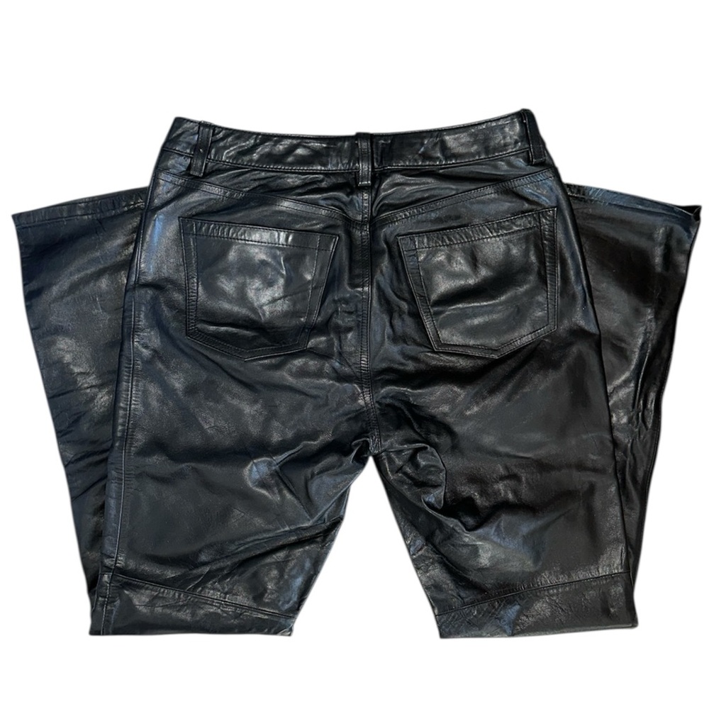 GAP Black Leather Boot Cut Pants